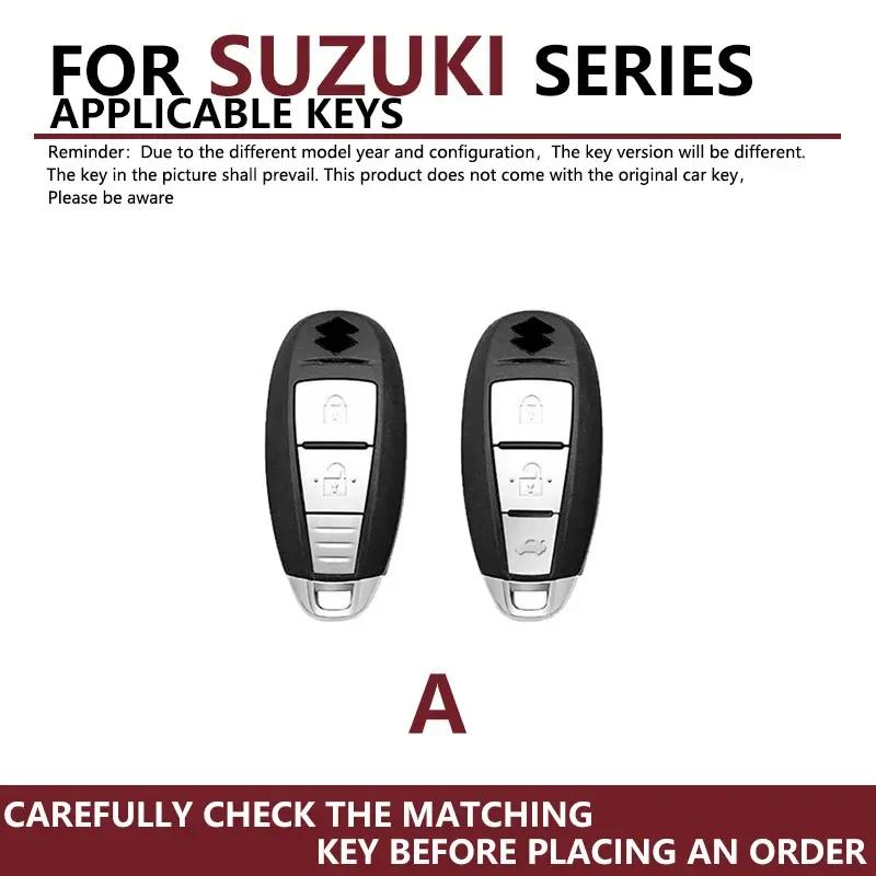 Car Zinc Alloy Key Case for Suzuki Vitara Swift Ignis Car Keychain Metal High-end Car Key Protective Case Interior Accessories