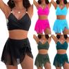 Costum de baie Bikini sexy din plasă cu șnur și decupaj pentru femei S Fashion