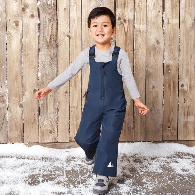 2025 Kids Waterproof & Windproof Ski Pants with Straps - Warm, Padded Outdoor Sports Overalls