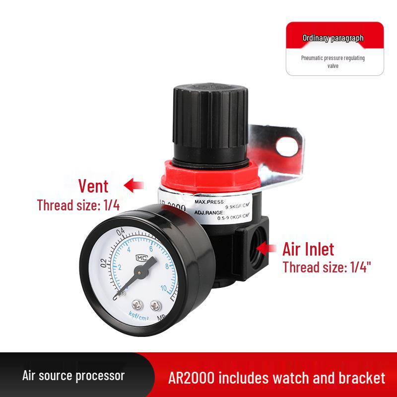 AFC2000 Luftdruckregelventil mit Öl-Wasser-Abscheider und AFR Druckminderfilter