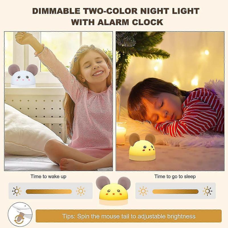 Kids Digital Alarm Clock, Cute Bedside Lamp Alarm Clock With Night Light Timer Countdown Function Usb Charging Snooze Alarm Clock For Girls Boys Birth