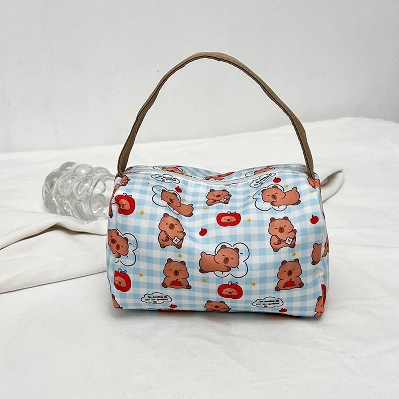 Cute Cartoon Hand-Held Cosmetic Bag Large Capacity Travel Portable  Storage Bag Makeup Pouch Girls Birthday Creative Gift
