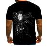 Casual Men T-Shirt Creative 3D Mechanical Heart Chip Pattern Print Short Sleeve Round Neck Summer Cool Harajuku Style Tee Tops Male Clothing