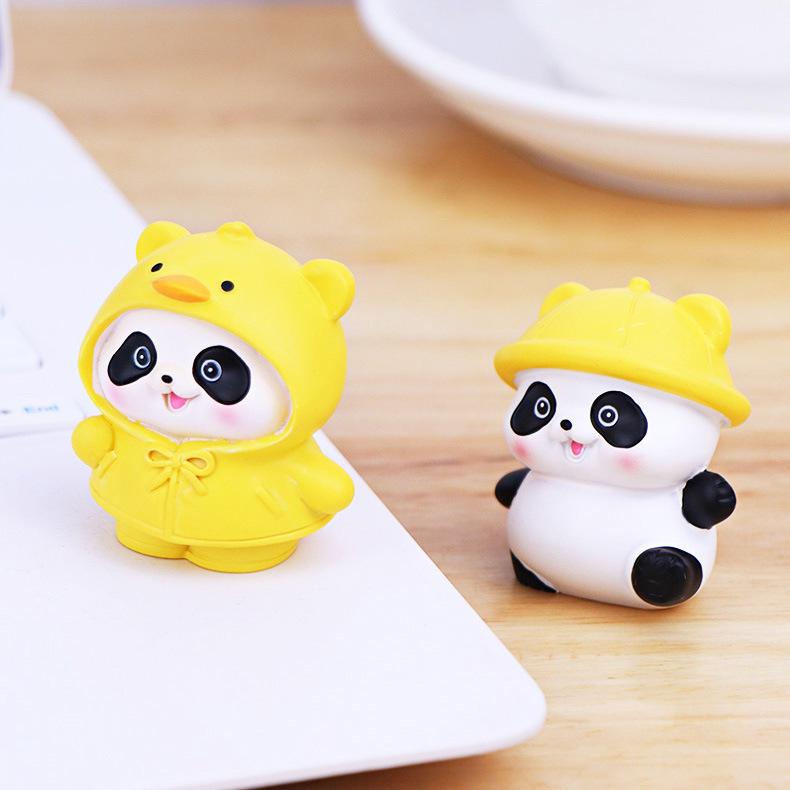Adorable Panda Mini Ornament for Office or Car Decor
