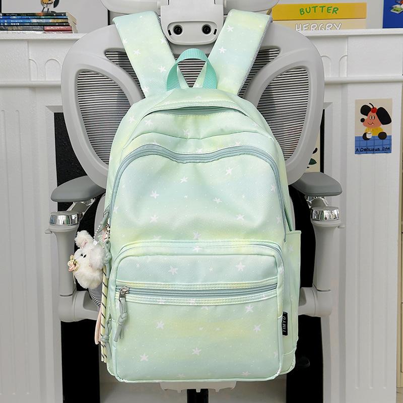 Schoolbag, Japanese Style INS Cartoon Star Backpack for Women, Large Capacity Collegiate Style Student Backpack, Cute Fashionable and Personalized