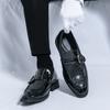 Loafers Men Patent Leather Fashionable Buckle Leather Shoes One Foot Business Classic Formal Shoes Gentlemen Shoes Sizes 38-46