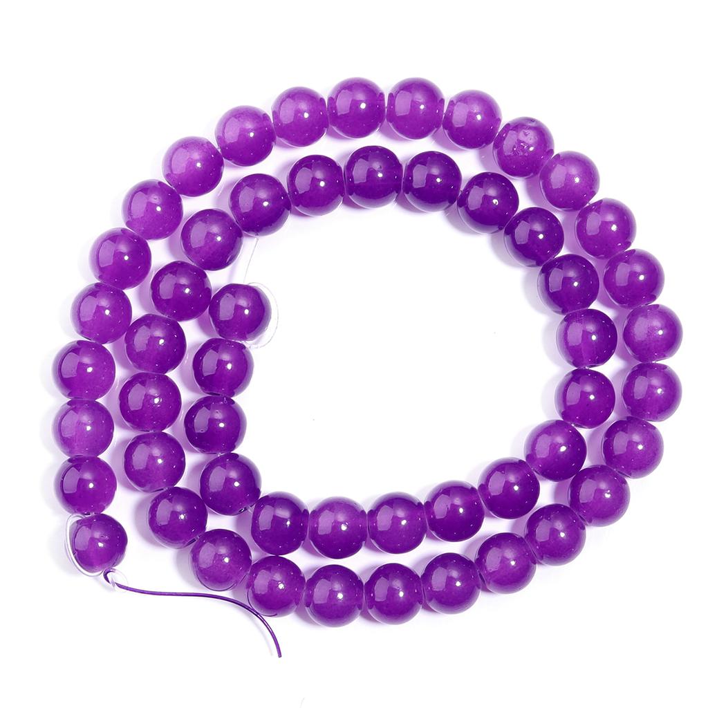 1 Strand 6/8mm Solid Color Glass Beads Loose Spacer Round Beads For Jewelry Making DIY Handmade Bracelet Necklace Accessories