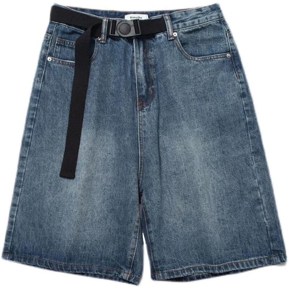 Loose Jean Shorts Vintage Wide Leg Denim Shorts Streetwear Casual Washed Oversize Summer Denim Shorts