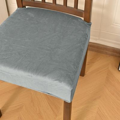Simple Velvet Dining Chair Seat Covers Stretch Removable Chair Slipcover Washable Soft Seat Covers For Office Home Seats