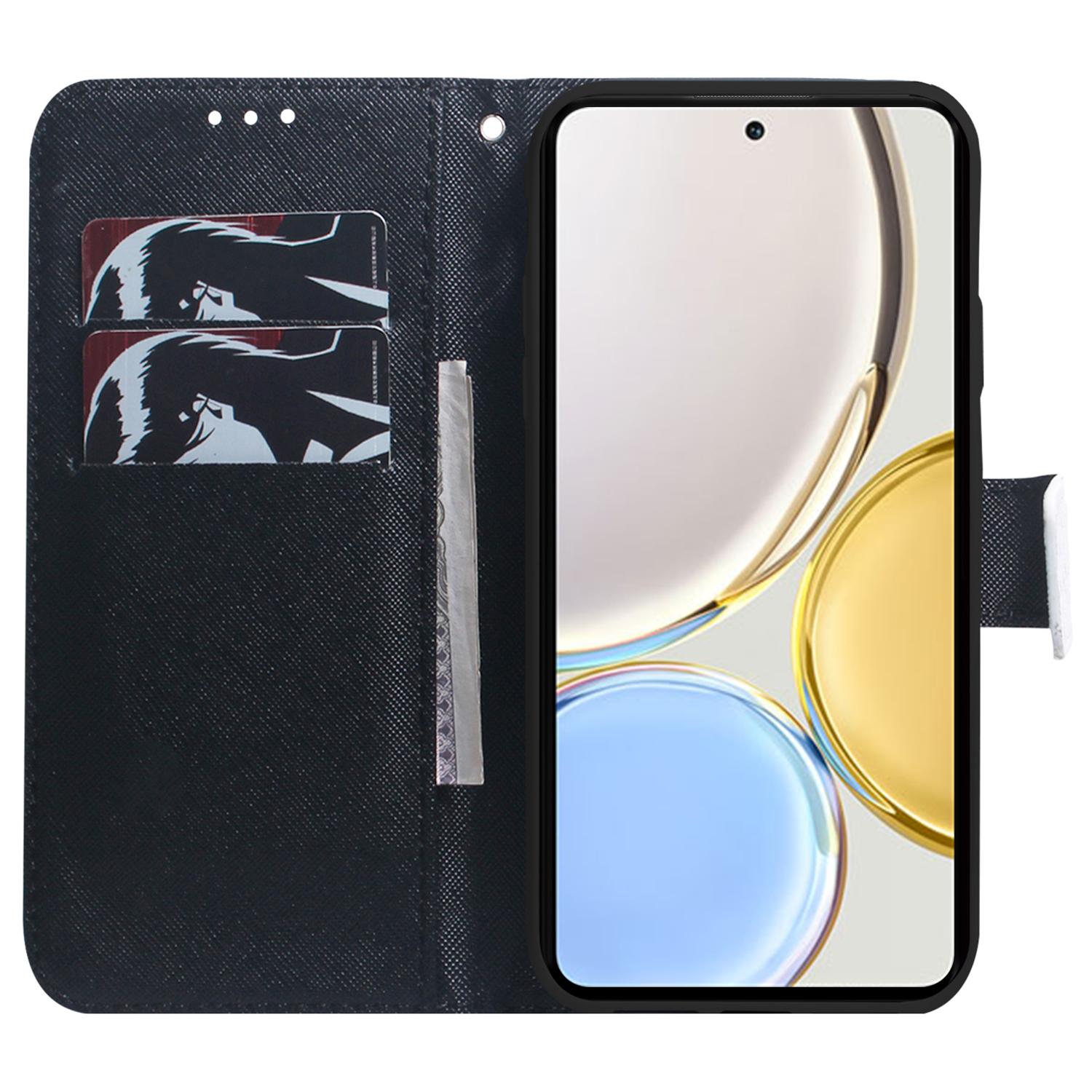 

For Honor X8 5G PU Leather Folio Wallet Case Pattern Printing Stand Phone Cover Shell Panda