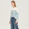 [benetton] Color Embroidery Stripe Knit Bakpa1511