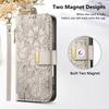 Floral Leather Wallet Case for Oppo A3 Pro/A5 Pro/Realme C63/C75/Reno12 F...Vintage All-in-One Card Holder w/Stand, Magnetic Closure & Wrist Strap