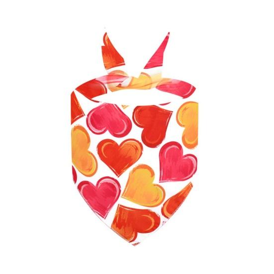 Festival Cat Bandana Easter Eggs Scarf Holiday Dog Love Hearts Patterns Triangle Bandana Bib for Easter