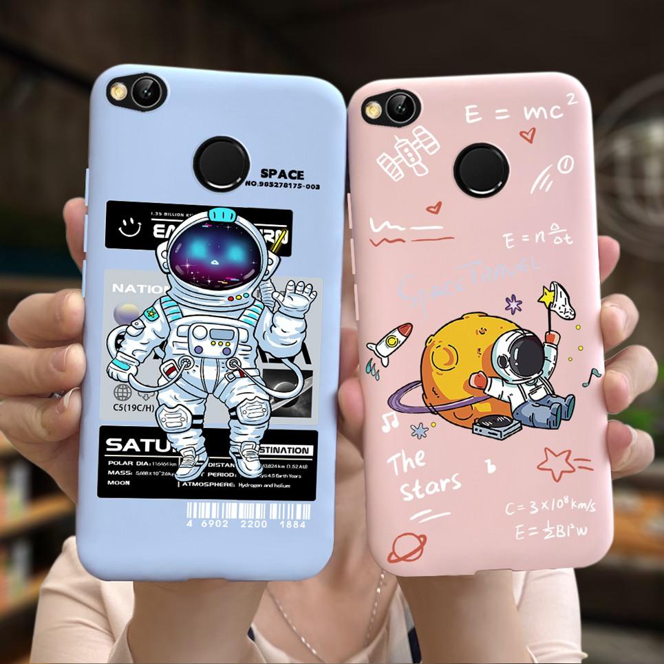 For Cover Xiaomi Redmi 4X Phone Case 2023 New Fashion Black Cat Sky Astronaut Back Bumper Soft Silicone TPU For Redmi4x 4 x