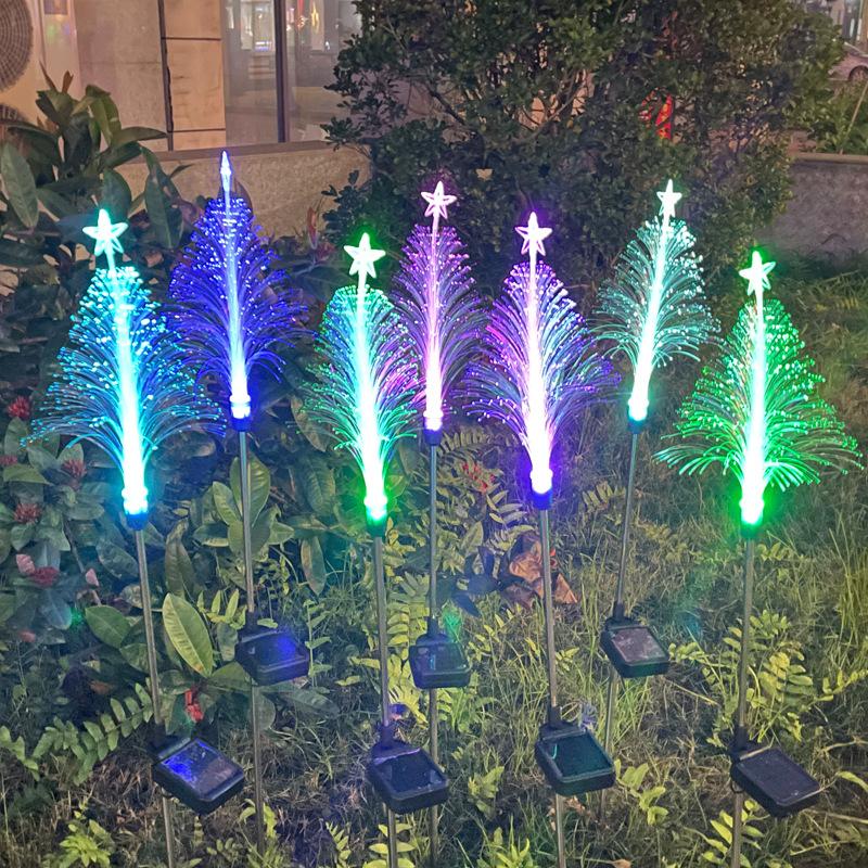 1/3/5PCS Solar Christmas Tree Light Multi Color Changing Auto on Off Waterproof Outdoor Garden Porch Yard Festival Holiday Decor