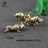 2022 NEW Brass Wall Street Bullfighting Pendant Vintage Copper Lucky Bull Keychain Charm Chinese Feng Shui Hanging Jewelry Decor