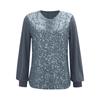 2025 European & American Women's Casual Sequin Round Neck Long Sleeve Pullover