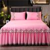 45cm Skirt Style Bedspread Ruffle Lace Exquisite Embroidery Bed Skirt  Anti Slip Princess Bed Cover 1.5/1.8/2 M Bed Dust Cover
