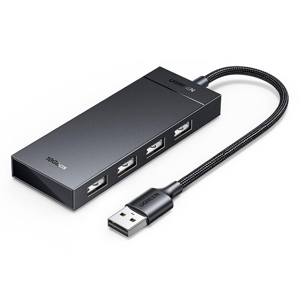 UGREEN CM806 55373 USB-A 4 Port Hub Adapter 0.5m 10Gbps High Speed Data Transfer Docking Station for Windows / Mac OS / Linux