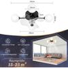 Ceiling Fan - NETTLIFE - G9 - 6 DC Speeds - Remote Control & Timer - Black