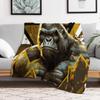 Alpha Phi Alpha Abstract Gorilla Throw Blanket Cozy Warm Blanket for Bed Room Decor