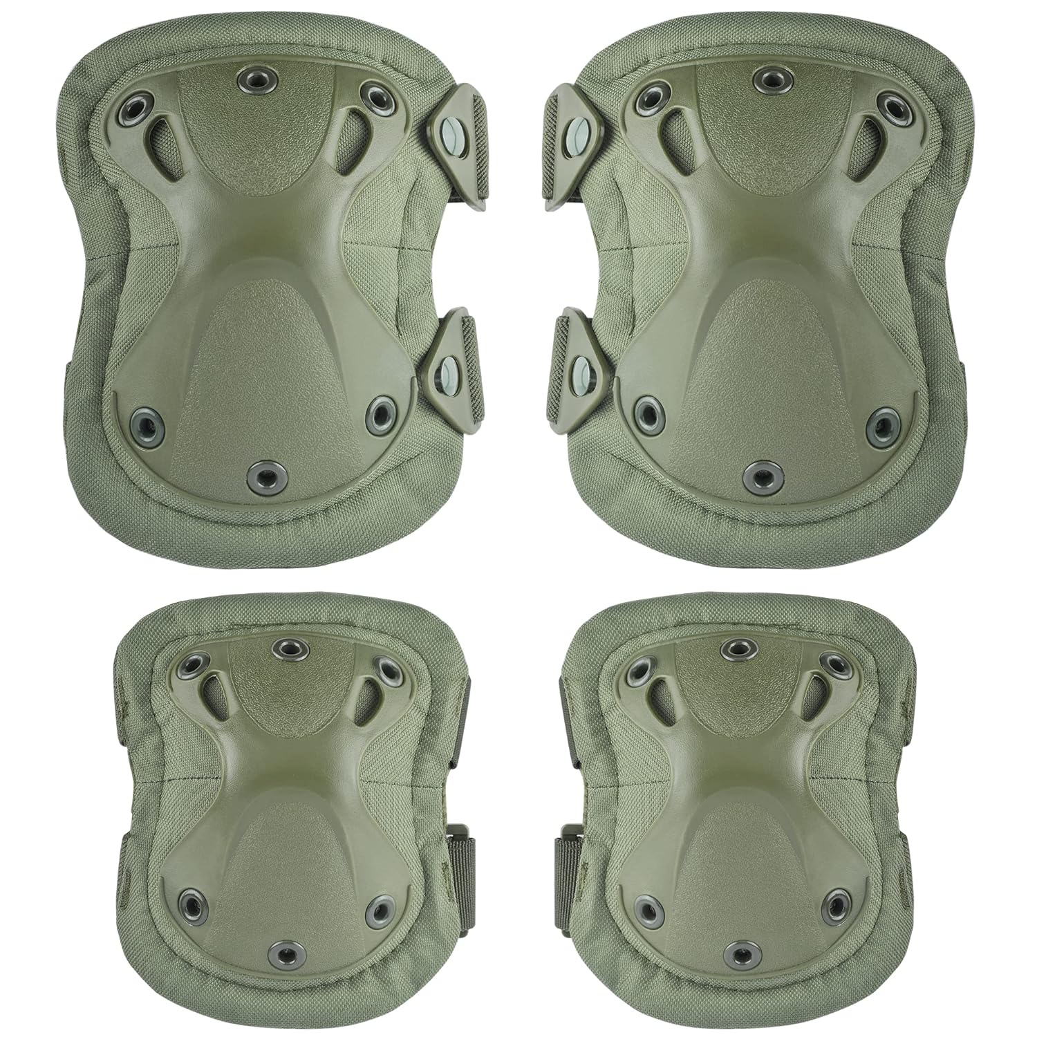 

Tactical Combat Knee and Elbow Protective Pads Set Perfect For Outdoor Cs Paintball Game Cycling Safety Skateboarding Gear Skates армія зелений колір