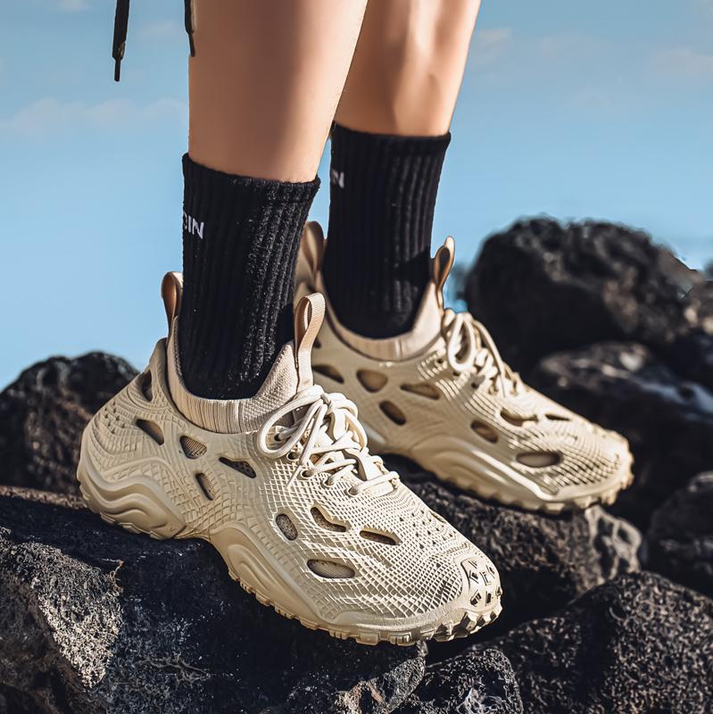 New Fashion Casual Men's Lace-up Sandals Large Size Summer Thick Sole Increase Breathable Non-slip Wading Beach Sandals