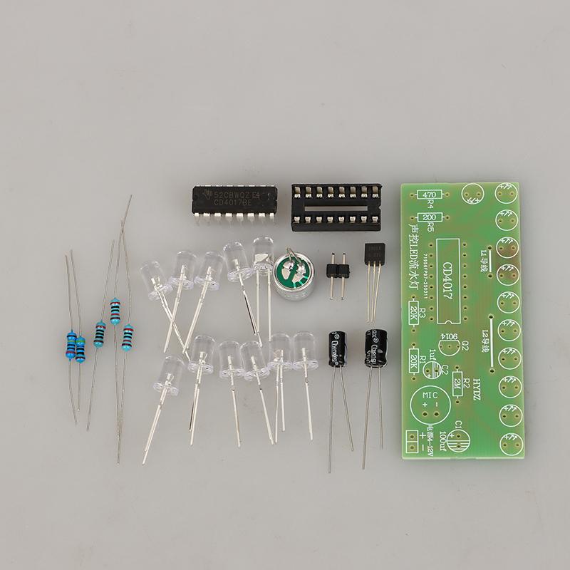 

Voice Activated Led Water Light Kit Cd4017 Lantern Control Module Diy Electronic Kit Physics Teaching Training Module one size