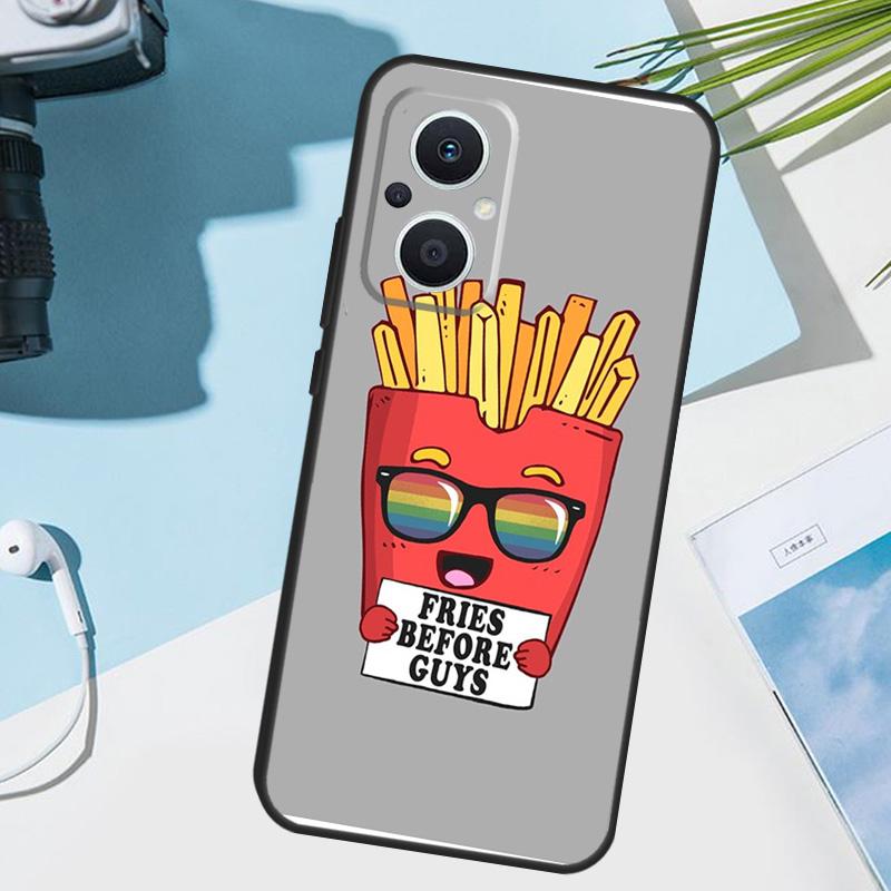 French Fries Before Guys Cover For OPPO Reno 12F 11F 13F 14F 8T 7 8 Lite 10 11 12 13 14 OPPO Find X9 X8 X6 X5 Pro Case