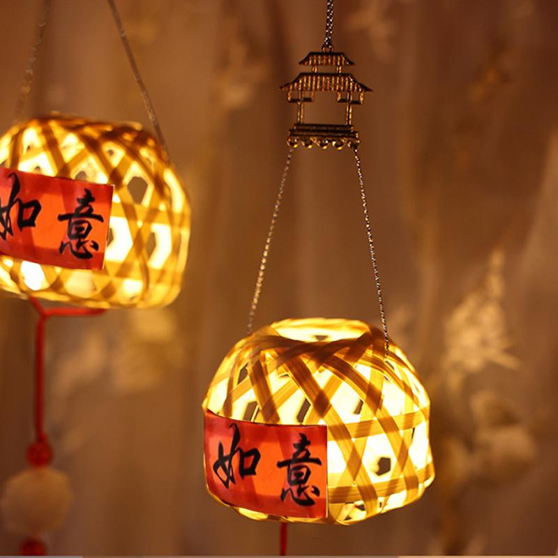 1-10PCS DIY Mid-Autumn Lantern Chinese Festival Lamp Hanging Lantern Handmade Material Rabbit Lamp Traditional Festival Gifts