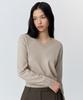 MUSINSA STANDARD WOMAN Women'S Essential V-Neck Knit [Grayish Beige]