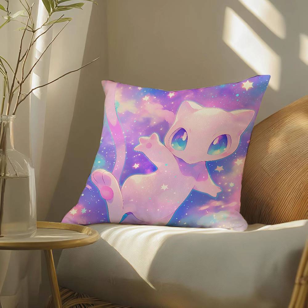 Pokemon Electric Type Collection Anime Plush Pillow Cover Soft Short Plush Cushion Cover For Sofa Bedroom Decor Gift