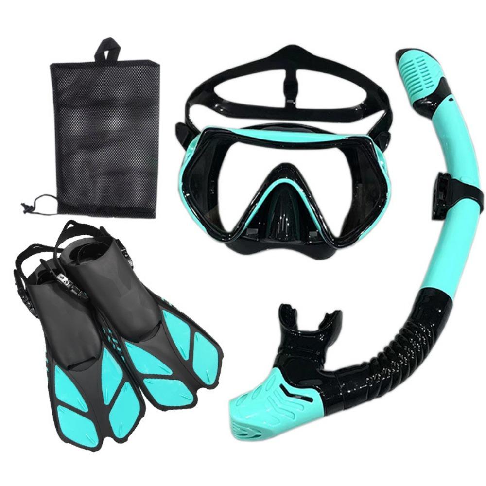 Outdoor sports diving mask snorkel adjustment fins three-piece set