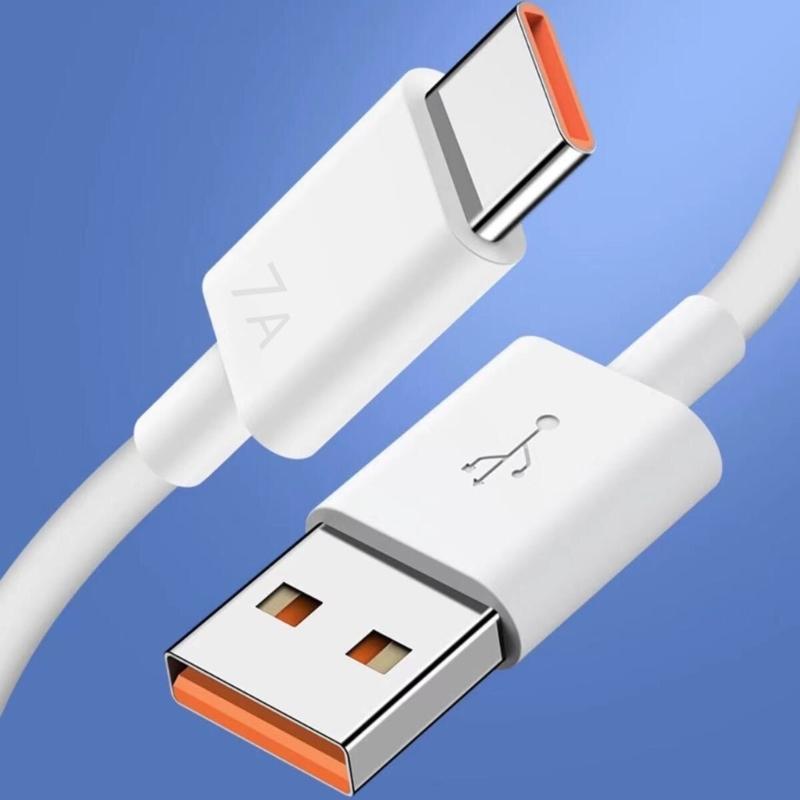 USB Type C Cable Fast Charging 7A High Current Charging for Mobile Phone Type-C Devices Charging Cord Accessories