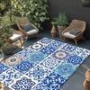 Vintage Mandala Style Area Mat - Easy Clean, Non-Slip, Large Size Indoor/Outdoor Mat for Patio, Garden, Courtyard, Bed