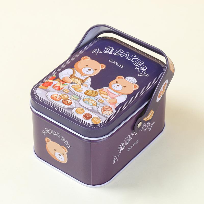 Tinplate Candy Metal Box Kids Gifts Small Tin Box Cookie Box Portable Rabbit Gift Box For Birthday Wedding Party Decoration
