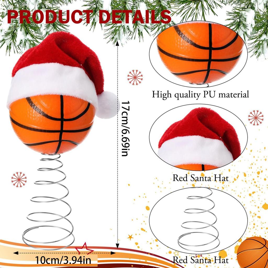 Christmas Tree Topper Decor Basketball Baseball Golf Festive Decoration Tree Top Decoration Ornament For Fans Study Church