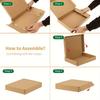 100pcs Super Hard Kraft Paper Airplane Boxes - Small Square Paper Boxes for Gift Wrapping and Mailing