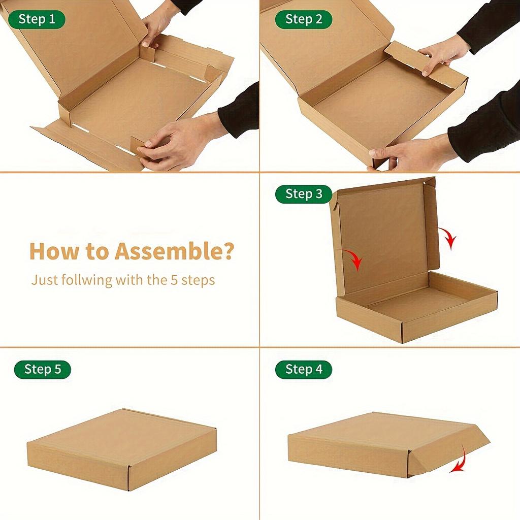 100pcs Super Hard Kraft Paper Airplane Boxes - Small Square Paper Boxes for Gift Wrapping and Mailing