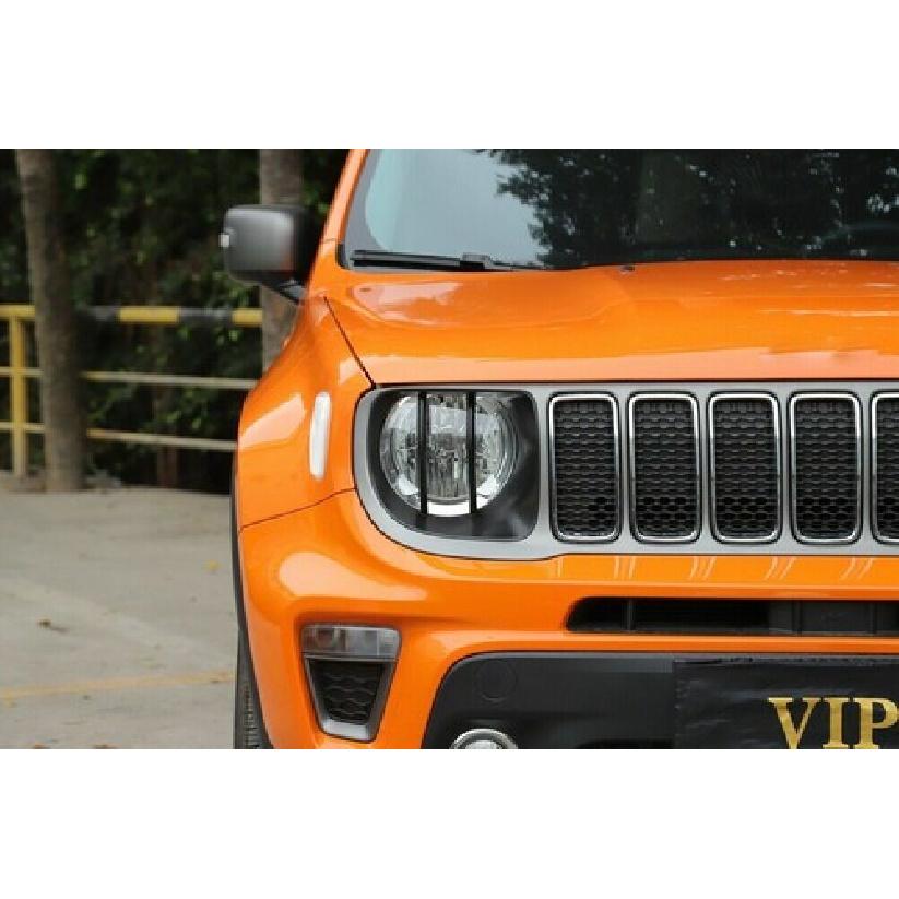 2 Stück Scheinwerfer Lampen Dekor Abdeckung Zierleiste für Jeep Renegade + Zubehör