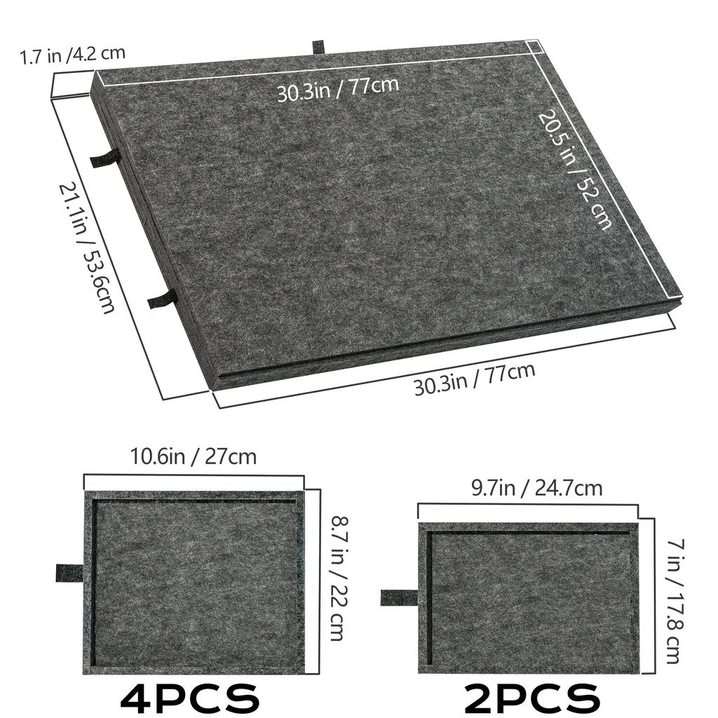 7pcs 6-Drawer Puzzle Board & Organizer with Felt Surface, Portable, Converts To A Desktop Display Stand, Decorative