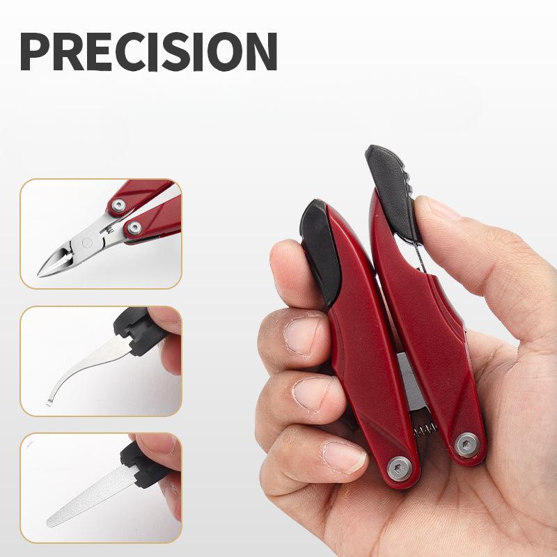 1Pc Stainless Steel Pedicure, Toenail Groove, Nail Clipper To Remove Dead Skin, Nail Clippers, Nail Clippers, Inlaid Nail Folding, Hawkbill Clippers