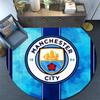 Man City Round Area Rug,Carpet Rug for Living Room Bedroom Sofa Playroom Decor,Non-slip Floor Mat