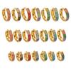 Qiong Yao Zircon Three-Row Diamond U-Shape Ear Cuff, 18k Gold Plated Stainless Steel Earrings