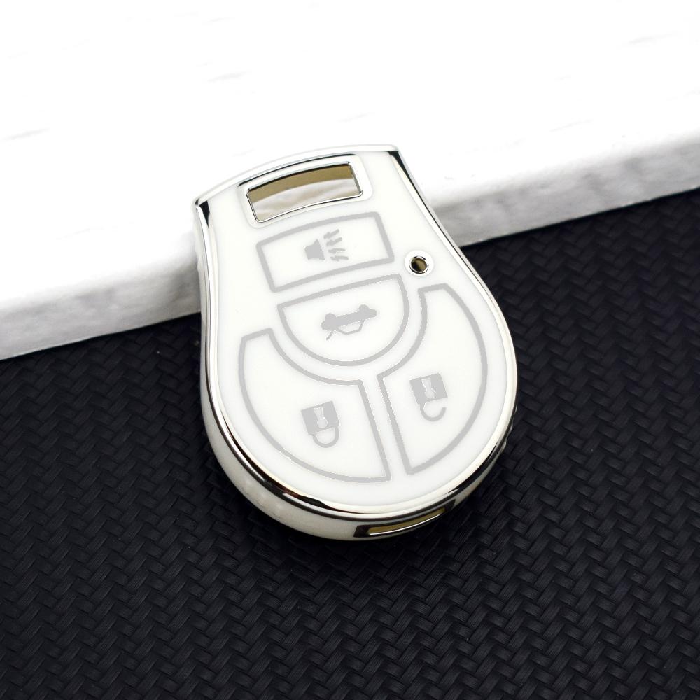Weiche TPU-Schlüsselanhänger-Schutzhülle für Nissan Rogue Altima Sentra Qashqai Tiida Pathfinder Maxima Juke Micra March Cube Terrano