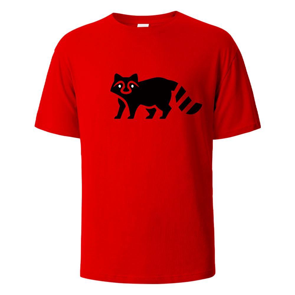 Little Raccoon Funny Printed Tshirts For Men 100Cotton Summer Breathable Comfortable Tops ShortSleeved Oneck Men Clothing