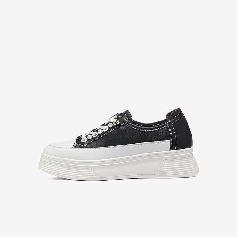 TATA Women s Thick-Soled Casual White Sneakers 39