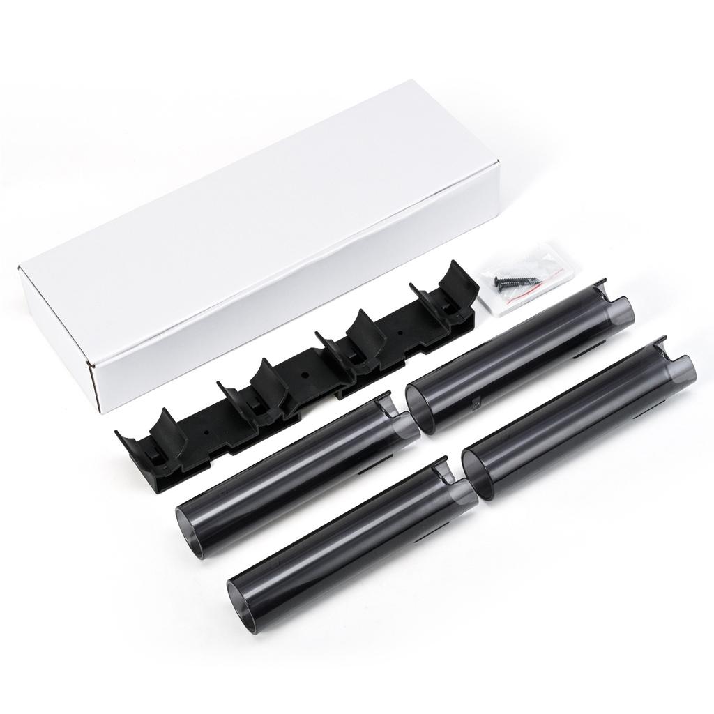 ABS Fishing Rod Holders 4 Tubes Wall-Mounted Fishing Pole Rack for Wall Garage