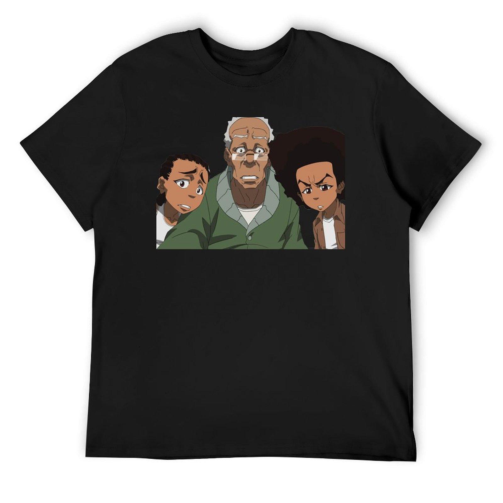 

The Boondocks Huey T-Shirt new edition plain animal prinfor boys oversized t shirt men 4XL