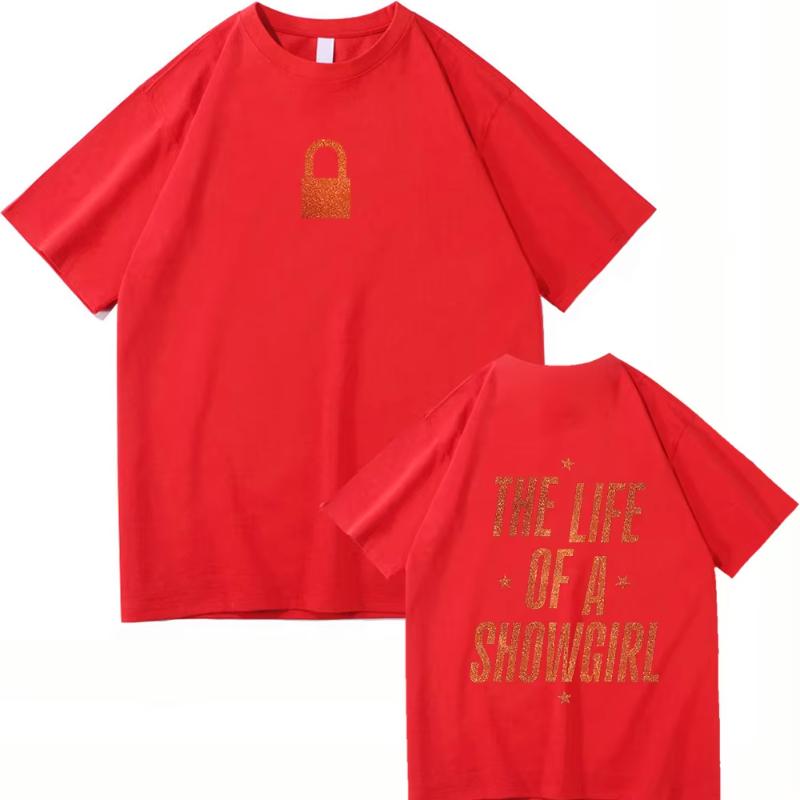 TS 12 The Life of A Showgirl Album TShirt Fashion Men Women Clothing Harajuku High Quality Tops for Lover Gifts Cotton TShirts